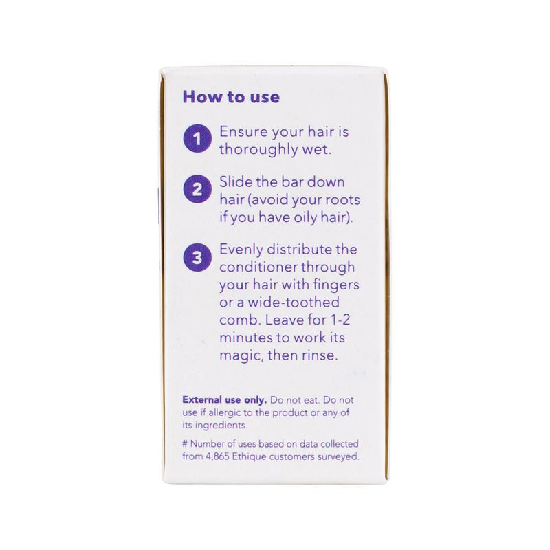 Ethique Bar Conditioner Brightening Purple Tone It Down (For Blonde and Silver Hair) 60g  SELL THROUGH