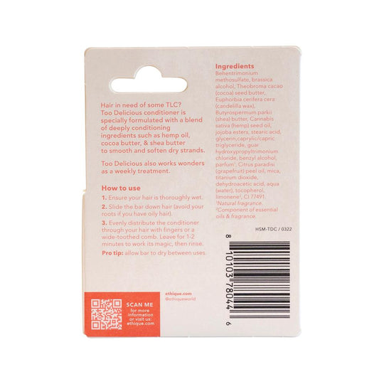 Ethique Bar Conditioner Intensive Solid Too Delicious (For Very Dry Or Damaged Hair) 15g  SELL THROUGH