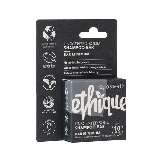 Ethique Bar Shampoo Solid Bar Minimum (Gently Cleanses Sensitive Scalps) Unscented 15g  SELL THROUGH