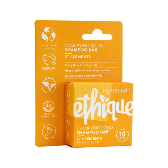Ethique Bar Shampoo Clarifying Solid St Clements (Refreshes Oily Hair) 15g  SELL THROUGH