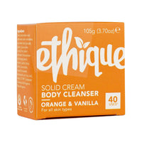 Ethique Body Cleanser Solid Cream Orange and Vanilla (For All Skin Types) 105g  SELL THROUGH