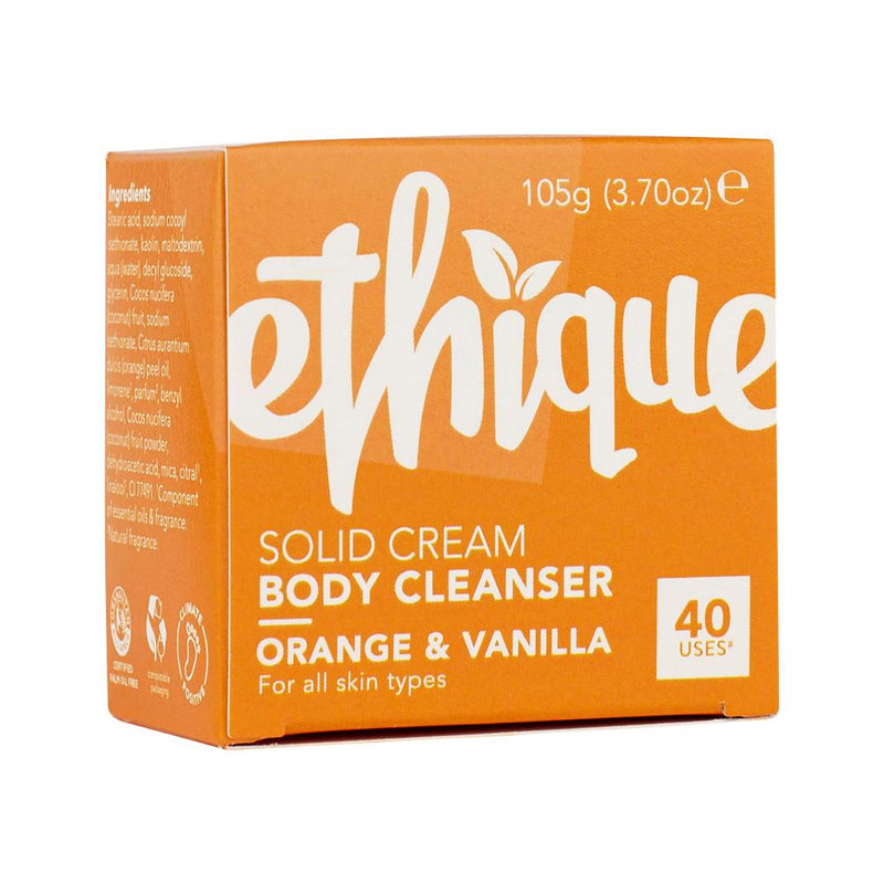 Ethique Body Cleanser Solid Cream Orange and Vanilla (For All Skin Types) 105g  SELL THROUGH