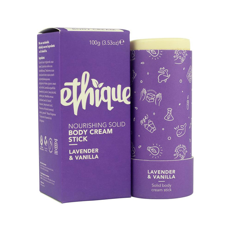 Ethique Body Cream Stick Nourishing Solid Lavender & Vanilla 100g  SELL THROUGH