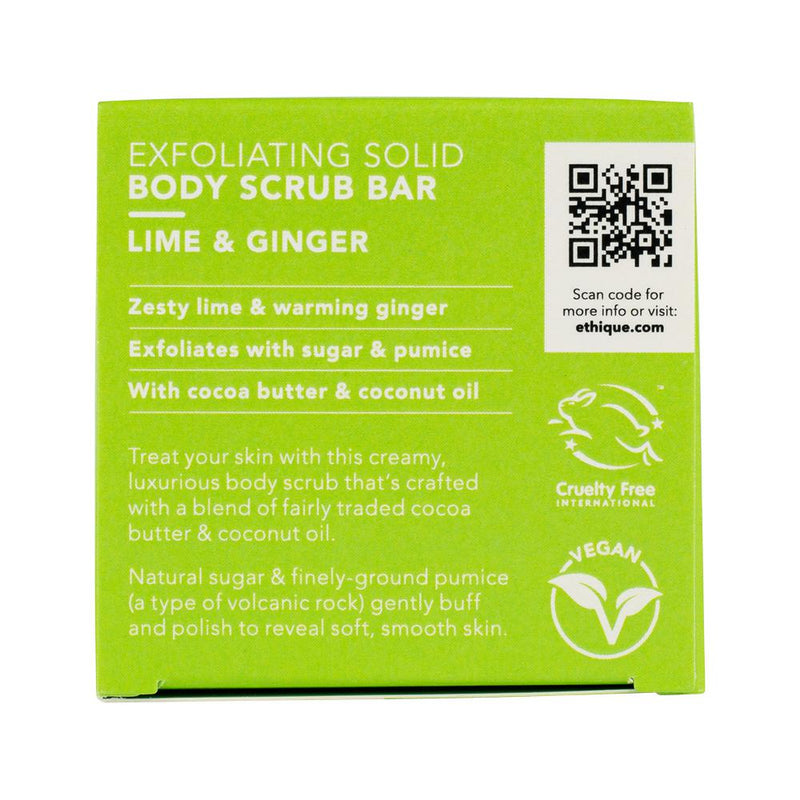 Ethique Body Scrub Bar Exfoliating Solid Lime & Ginger (For All Skin Types) 110g  SELL THROUGH