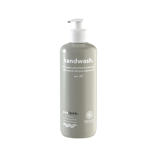 Euclove Hand Wash Lemongrass Palmarosa & Cedarwood Pump 500ml