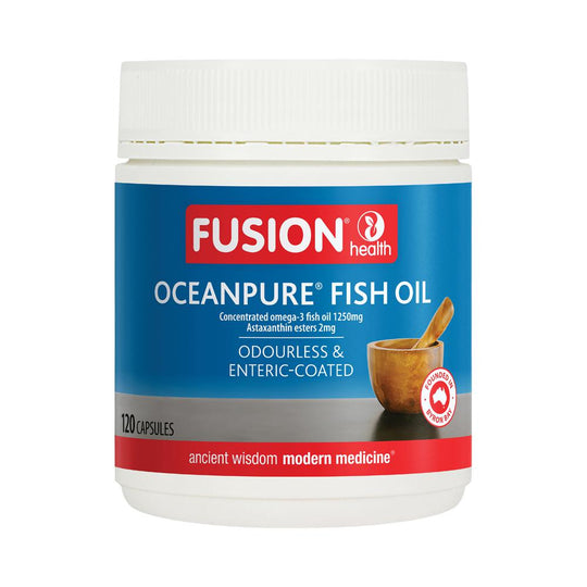 FUSION HEALTH OCEANPURE FISH OIL OROURLESS & ENTERIC COATED 120C