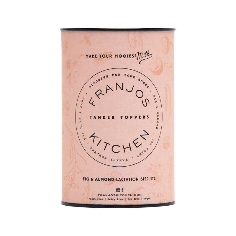 Franjos Kitchen Lactation Biscuits Fig & Almond Tanker Topper 252g SELL THROUGH NEW SKU 2945438