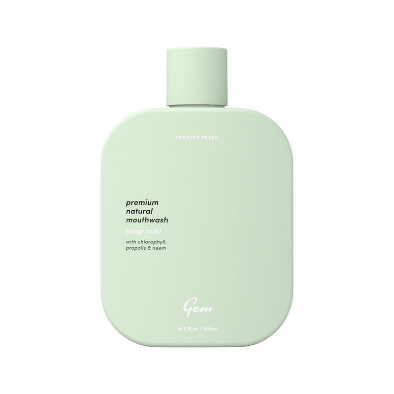Gem Premium Natural Mouthwash Crisp Mint (with Chlorophyll Propolis & Neem) 500ml