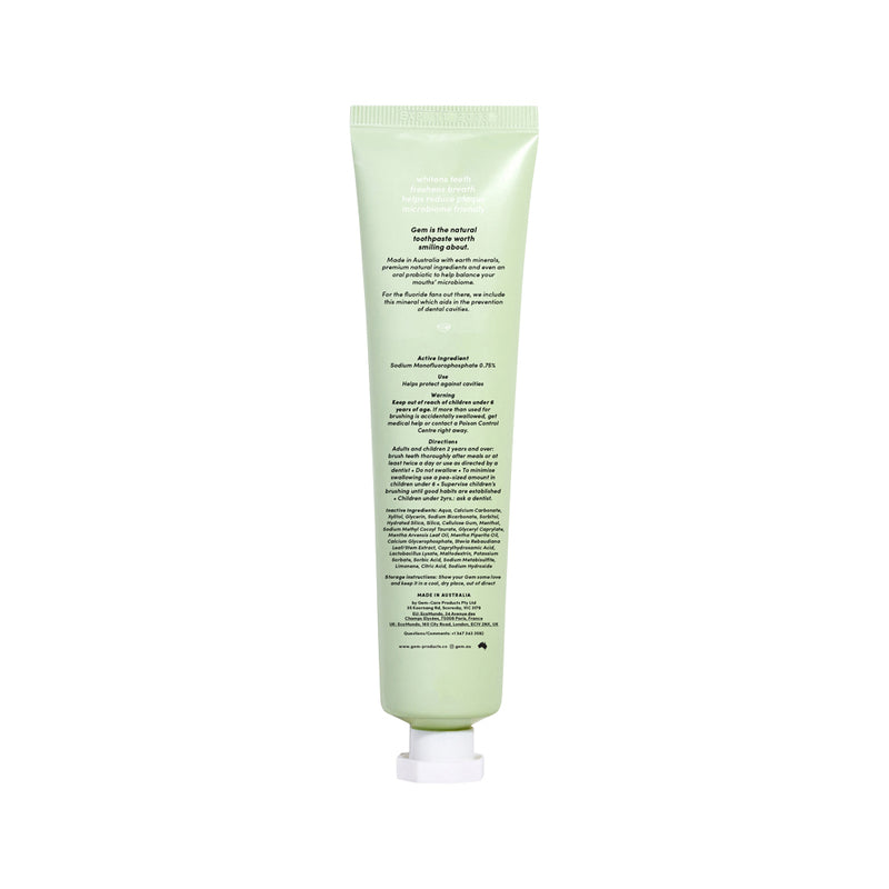 Gem Triple Whitening Fluoride Toothpaste Crisp Mint 100g