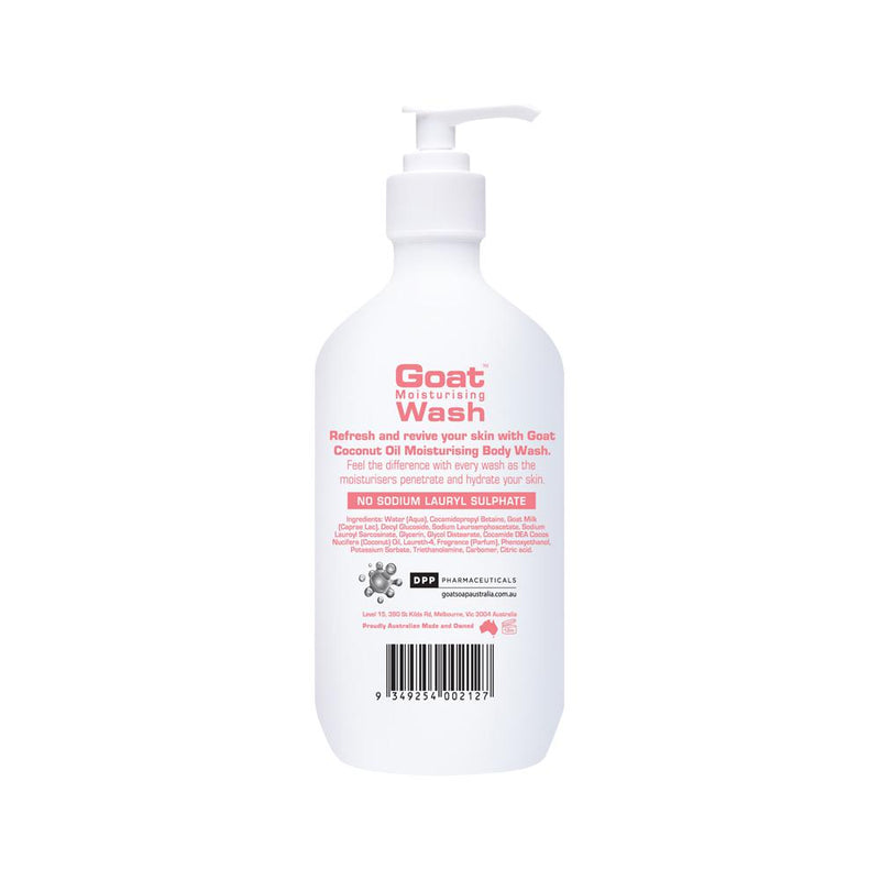 Goat Soap Australia Goat Moisturising Wash Coconut 500ml  SELL THROUGH