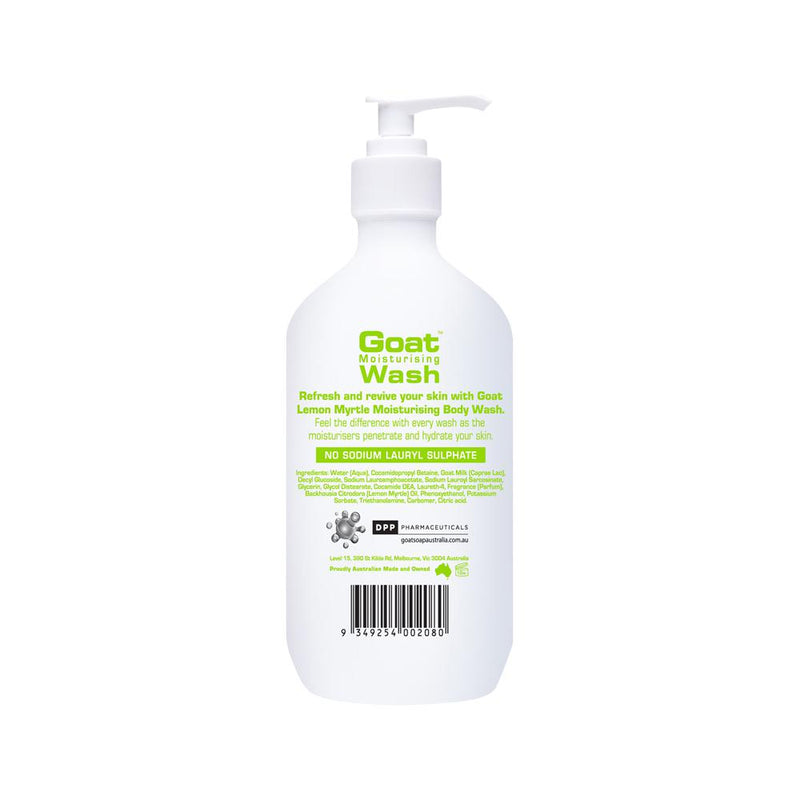 Goat Soap Australia Goat Moisturising Wash Lemon Myrtle 500ml  SELL THROUGH