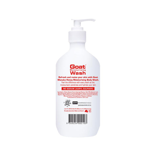 Goat Soap Australia Goat Moisturising Wash Manuka Honey 500ml  SELL THROUGH