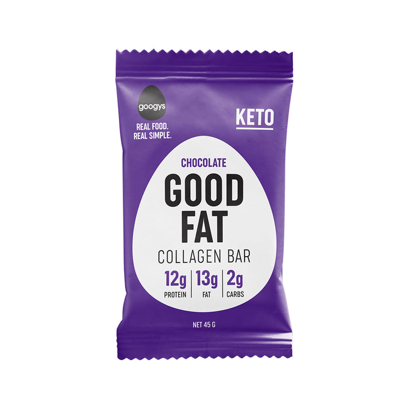 Googys Good Fat Collagen Bar Chocolate 45g x 12 Display