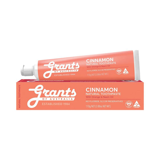 Grants Of Australia Natural Toothpaste Cinnamon with Orange & Neem Oil 110g