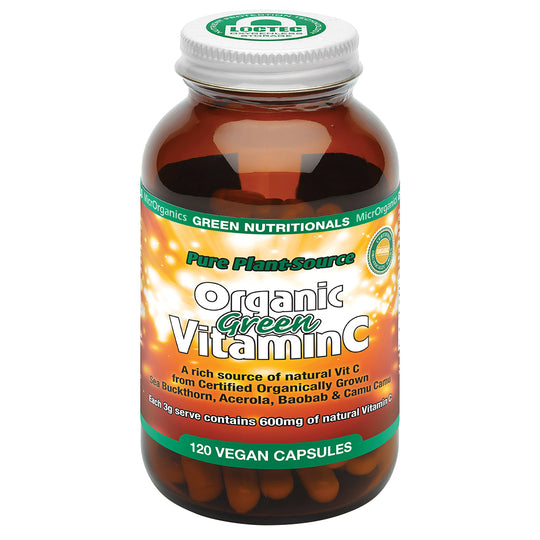 Green Nutritionals Pure Plant-Source Organic Green Vitamin C 120vc