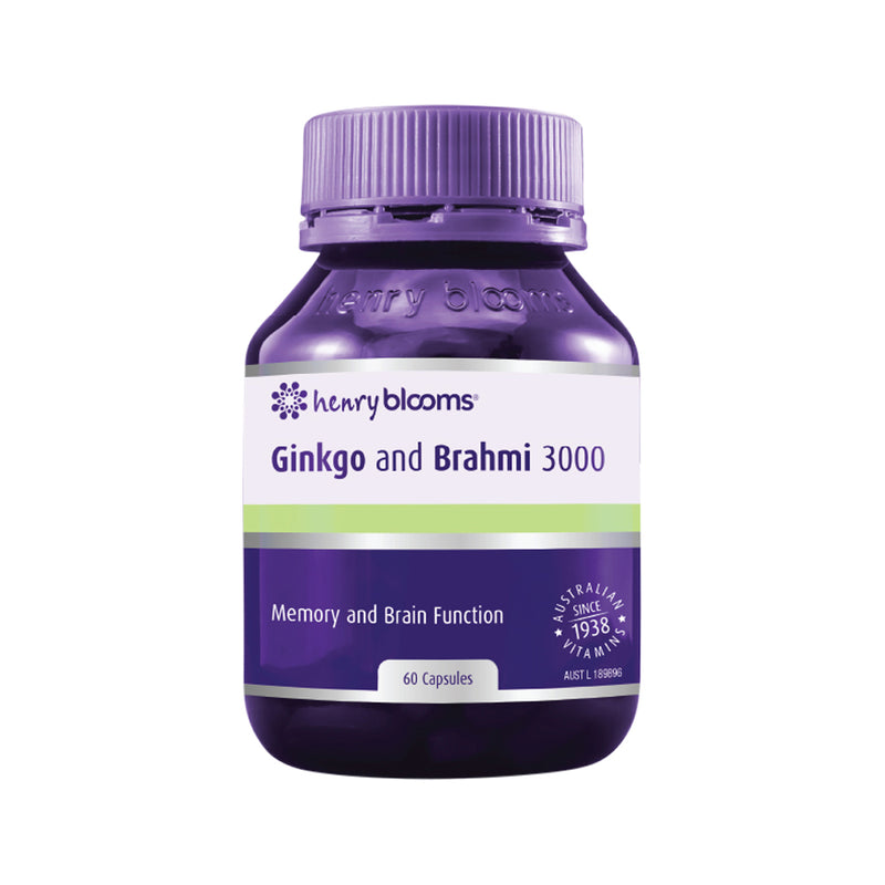 Henry Blooms Ginkgo and Brahmi 3000 60c