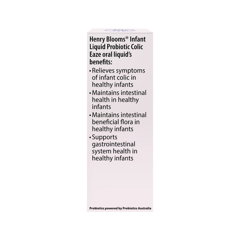 Henry Blooms Infant Liquid Probiotic Colic Eaze 7.5ml  OBSOLETE MANUFACTURER