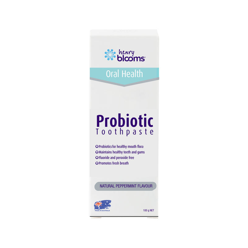 Henry Blooms Oral Health Probiotic Toothpaste Peppermint 100g