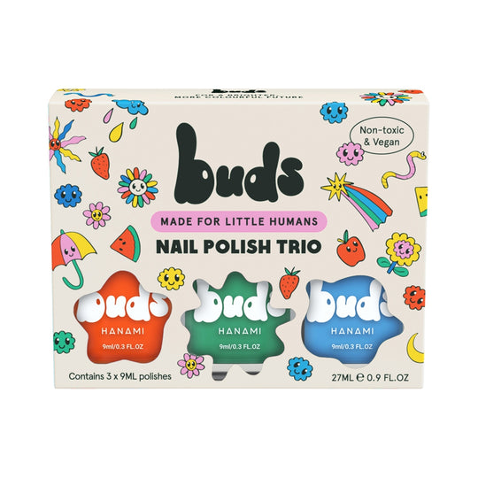 HANAMI BUDS KIDS NAIL POLISH TRIO ZAP 3 X 9ML