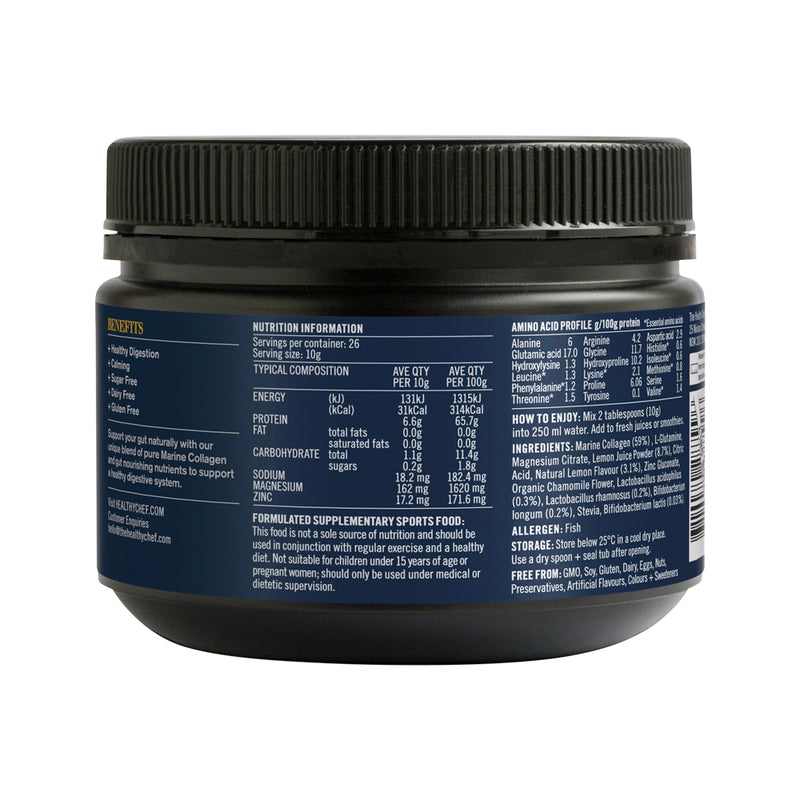 The Healthy Chef Gut Collagen (Lemon) 260g