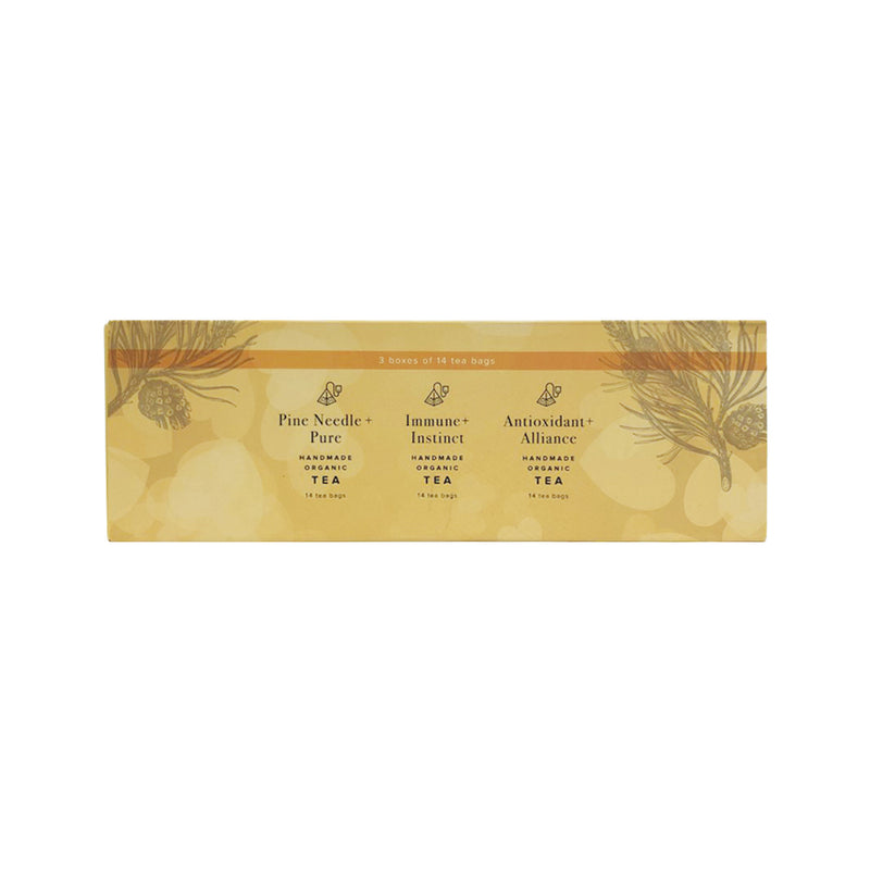 The Heart Centred Herb Company Pine Needle + Pack x 14 Tea Bags x 3 Pack (contains: Pine Needle+ Pure Immune + Instinct & Antioxidant + Alliance)