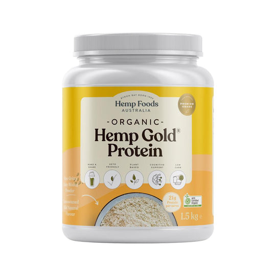 Hemp Foods Australia Organic Hemp Gold Protein 1.5kg