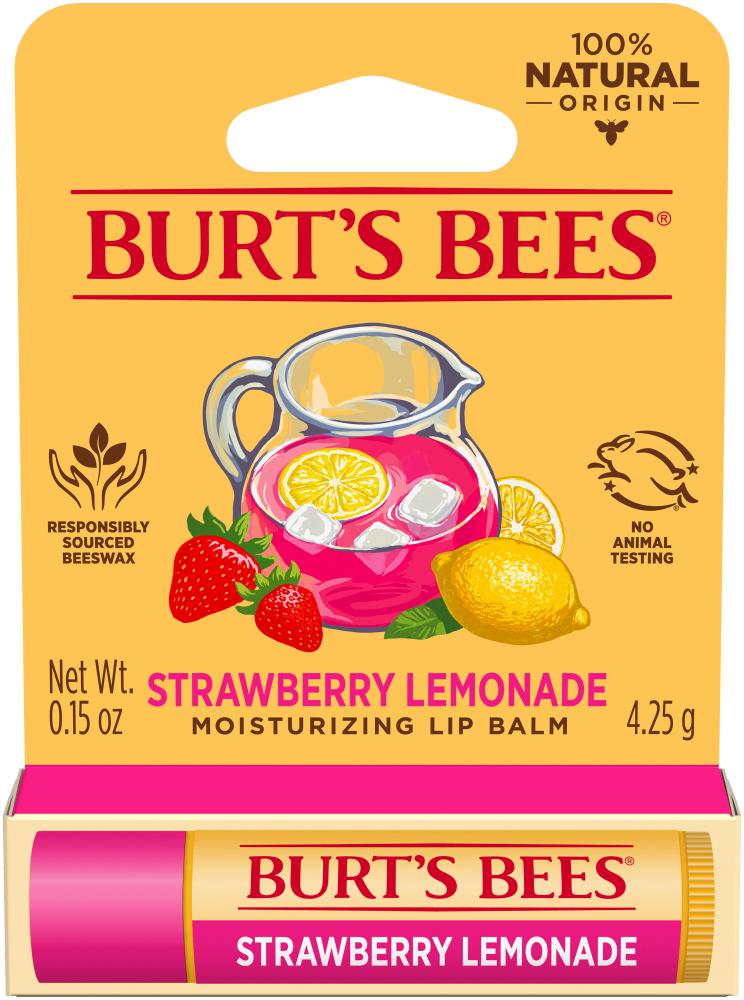 Burts Bees Moisturising Lip Balm Strawberry Lemonade 4.25g