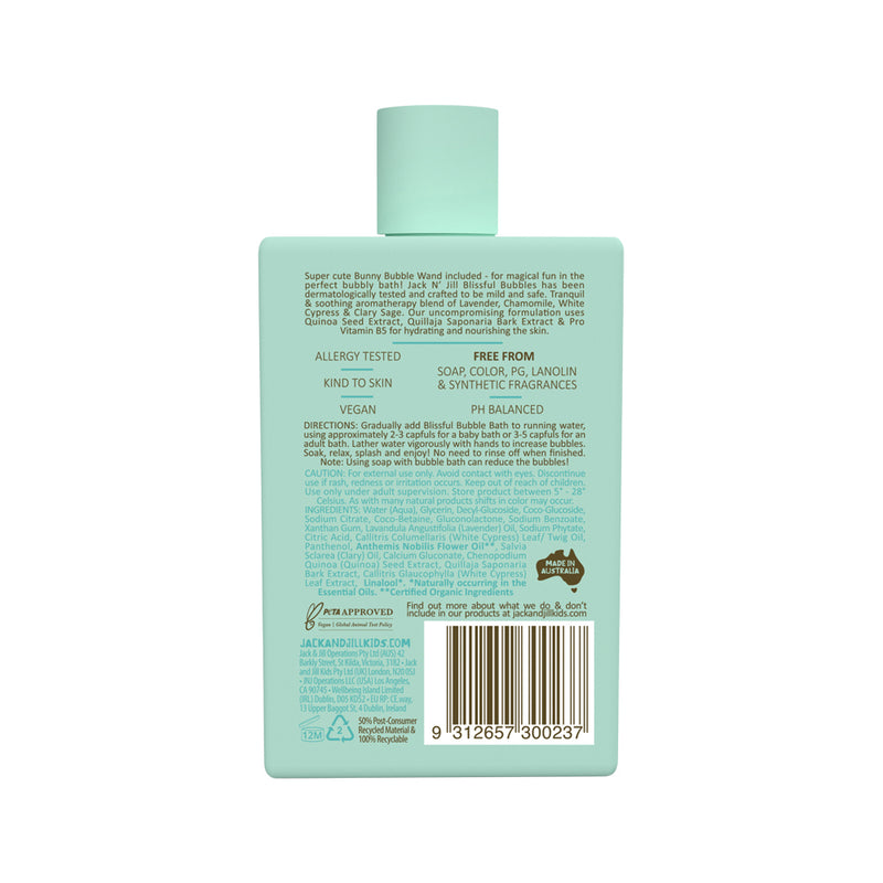 Jack N Jill Natural Bathtime Blissful Bubbles (Bubble Bath & Magic Bubble Wand) 300ml