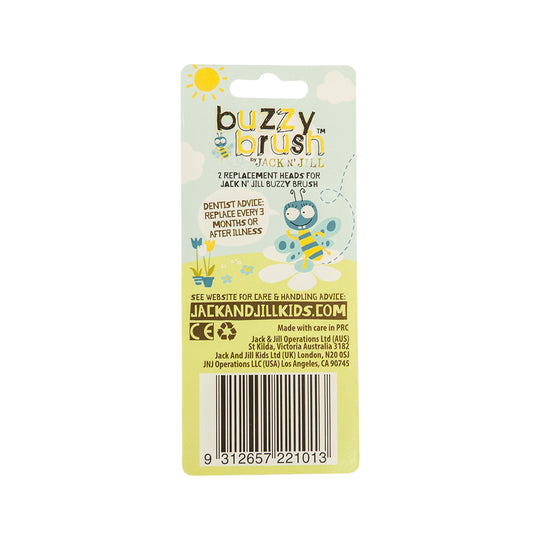 Jack N Jill Buzzy Brush Replacement Heads for Electric Toothbrush x 2 Pack