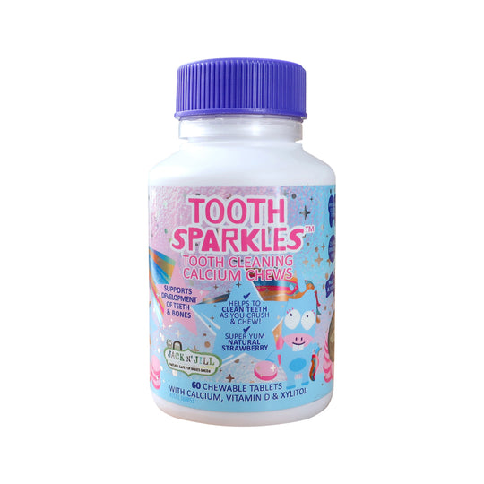 Jack N Jill Tooth Sparkles (Tooth Cleaning Calcium Chews) Chewable Strawberrry 60t
