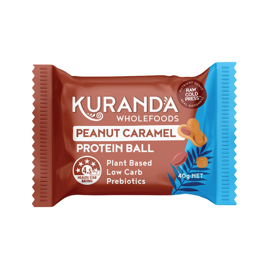 Kuranda Wholefoods Protein Ball Peanut Caramel 40g x 12 Display