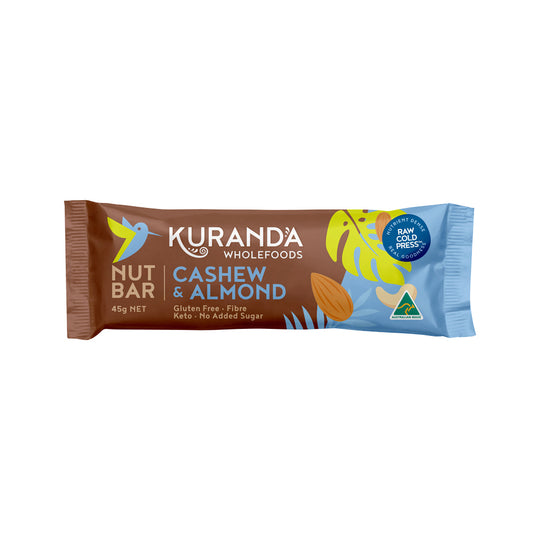 Kuranda Wholefoods Gluten Free Nut Bars Cashew & Almond 45g x 16 Display