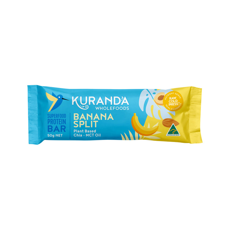 Kuranda Wholefoods Gluten Free Protein Bars Banana Split 50g x 16 Display