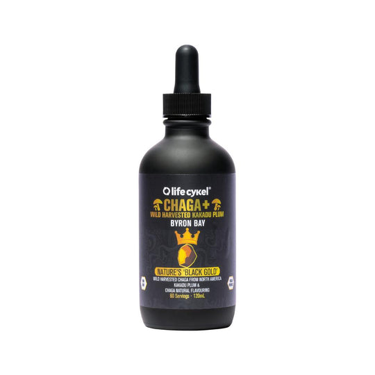 LIFE CYKEL CHAGA + WILD HARVESTED KAKADU PLUM (NATURES BLACK GOLD) 120ML