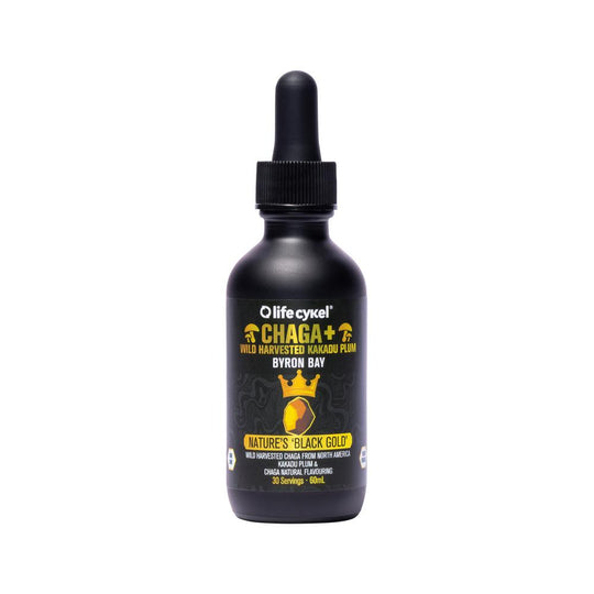 LIFE CYKEL CHAGA + WILD HARVESTED KAKADU PLUM (NATURES BLACK GOLD) 60ML