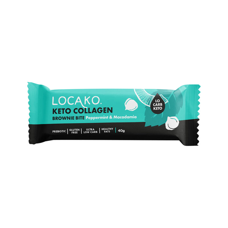 Locako Keto Collagen Brownie Bite Peppermint & Macadamia 40g x 15 Display