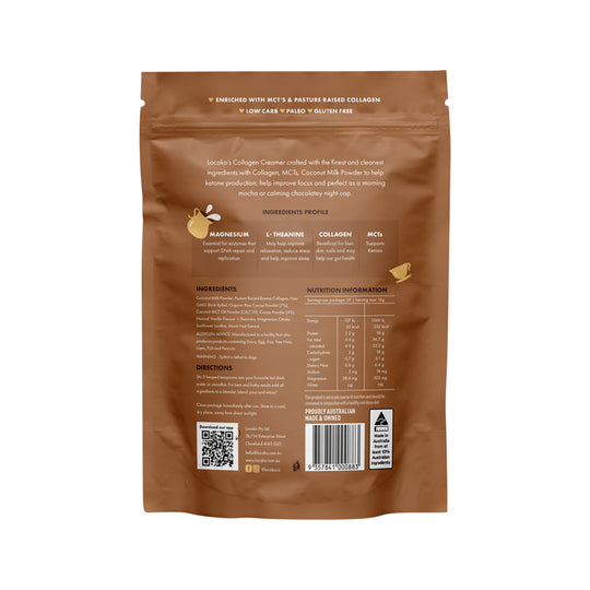 Locako Collagen Creamer Focus (Decadent Chocolate) 300g SELL THROUGH NEW SKU 2968461