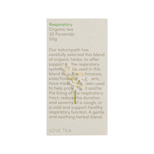 Love Tea Organic Respiratory Tea x 20 Pyramids