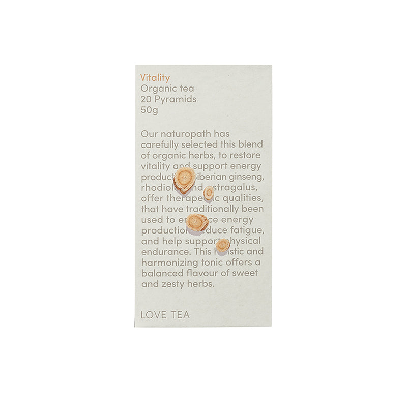 Love Tea Organic Vitality Tea x 20 Pyramids