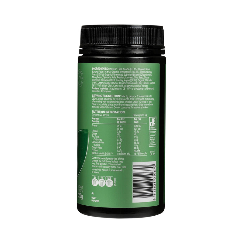 MELROSE GREEN-BIOTIC GUT GUT SUPPORT BLEND GREEN APPLE INSTANT POWDER 120G