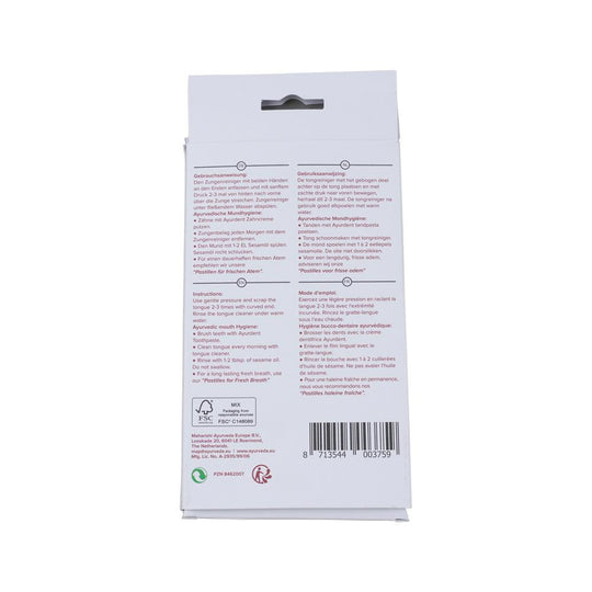 MAHARISHI AYURVEDA AYURDENT TONGUE CLEANER SILVER PLATED