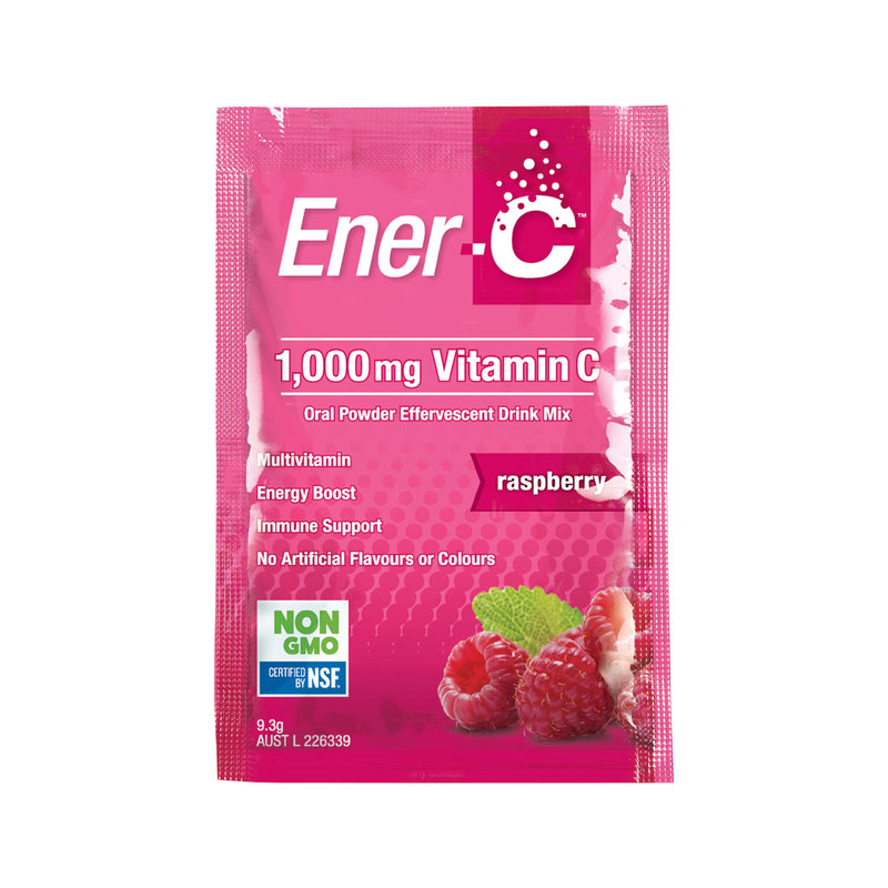 Martin & Pleasance Ener-C 1000mg Vitamin C Drink Mix Raspberry Sachet 9.3g x 12 Pack
