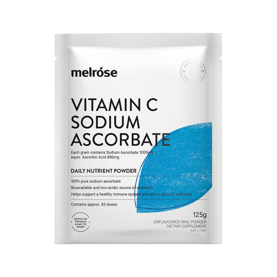 Melrose Vitamin C Sodium Ascorbate Oral Powder Sachet 125g x 8 Display