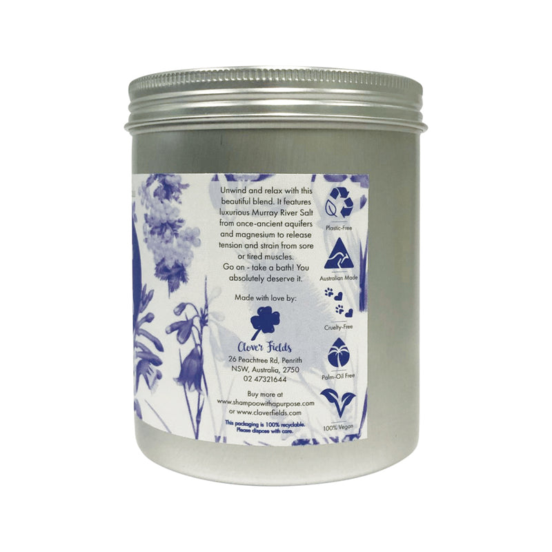 Minimal Essentials Bath Salts De-Stress Blend with Rose Geranium 500g