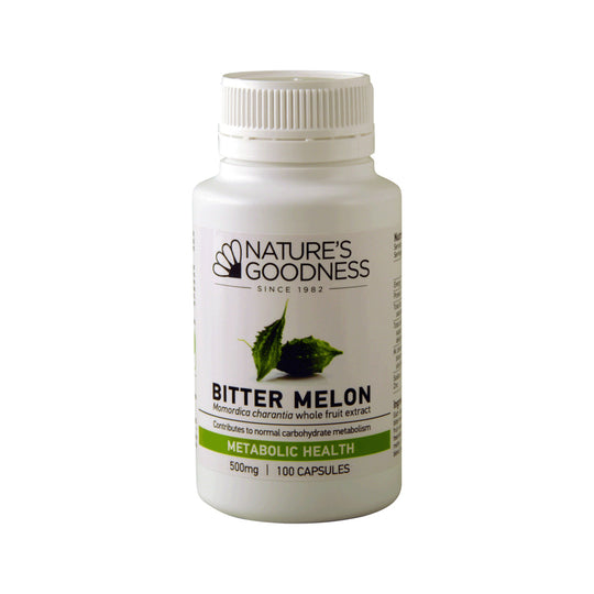 Natures Goodness Bitter Melon Capsules 500mg 100c  SELL THROUGH