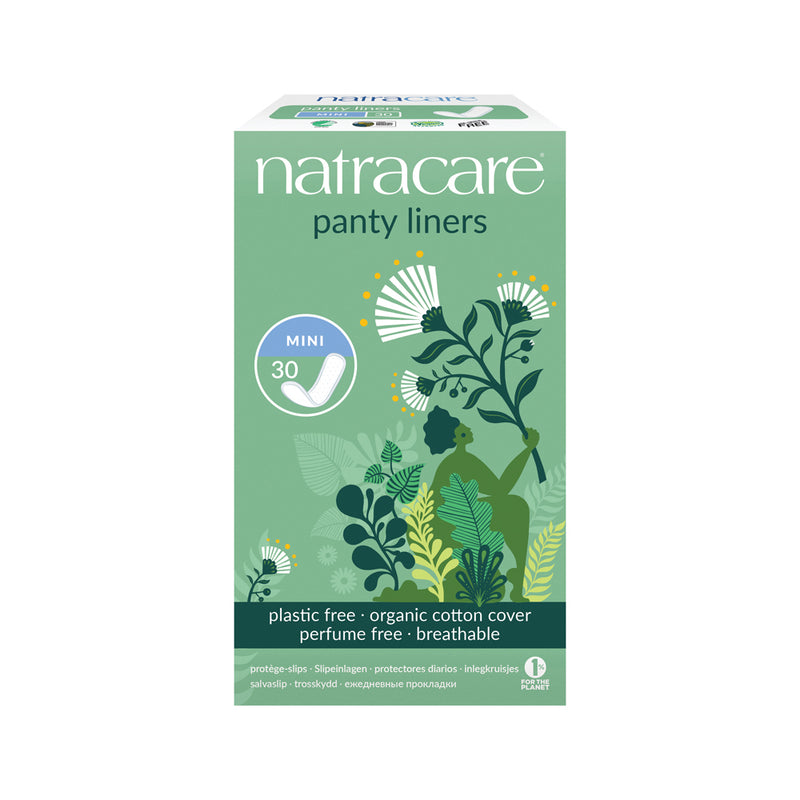 Natracare Panty Liners Mini with Organic Cotton Cover x 30 Pack  SELL THROUGH