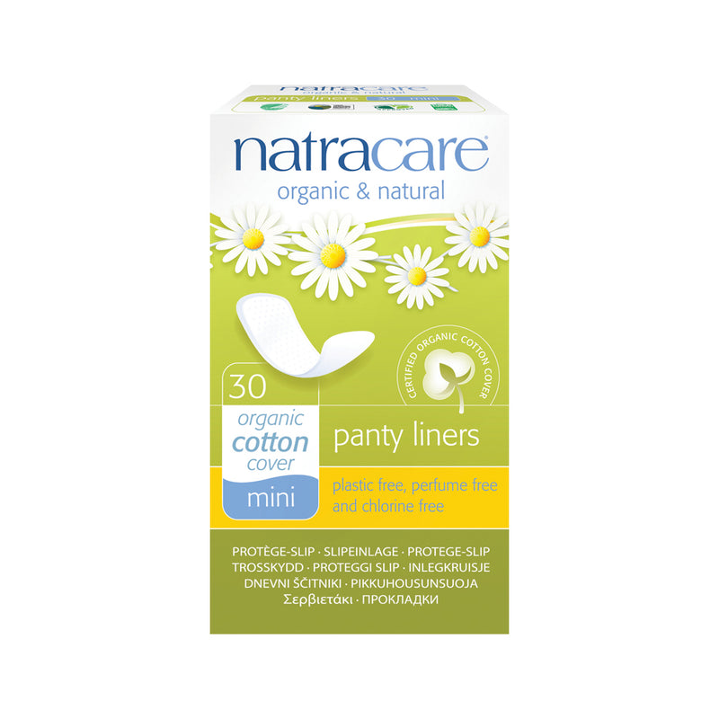 Natracare Panty Liners Mini with Organic Cotton Cover x 30 Pack  SELL THROUGH