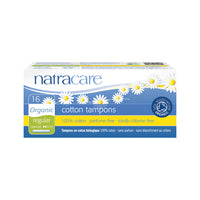 Natracare Organic Cotton Tampons Regular with Applicator x 16 Pack  SELL THROUGH
