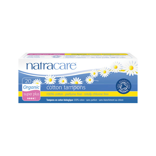 Natracare Organic Cotton Tampons Super Plus x 20 Pack  SELL THROUGH