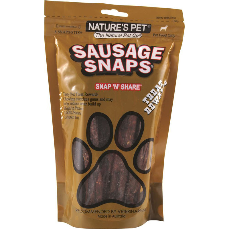 Natures Pet Sausage Snaps x 8 Pack